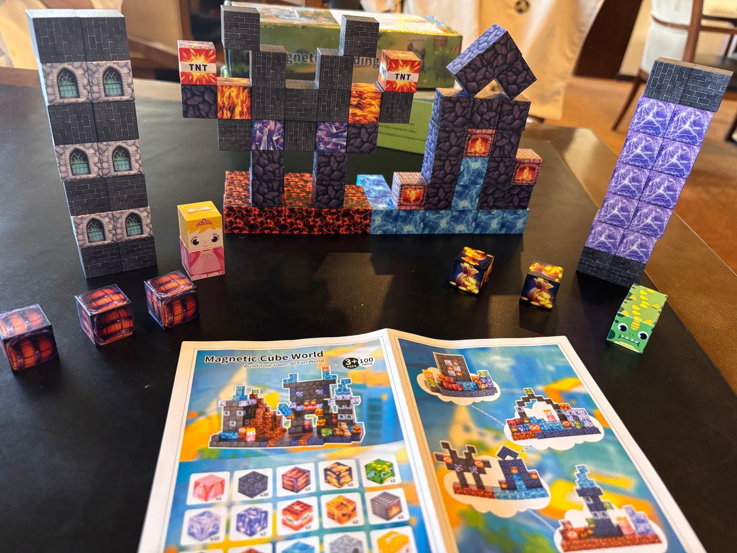 Minecraft Manyetik Küp Blok Mekanik Temalı Yapı Taşı 100 Parça