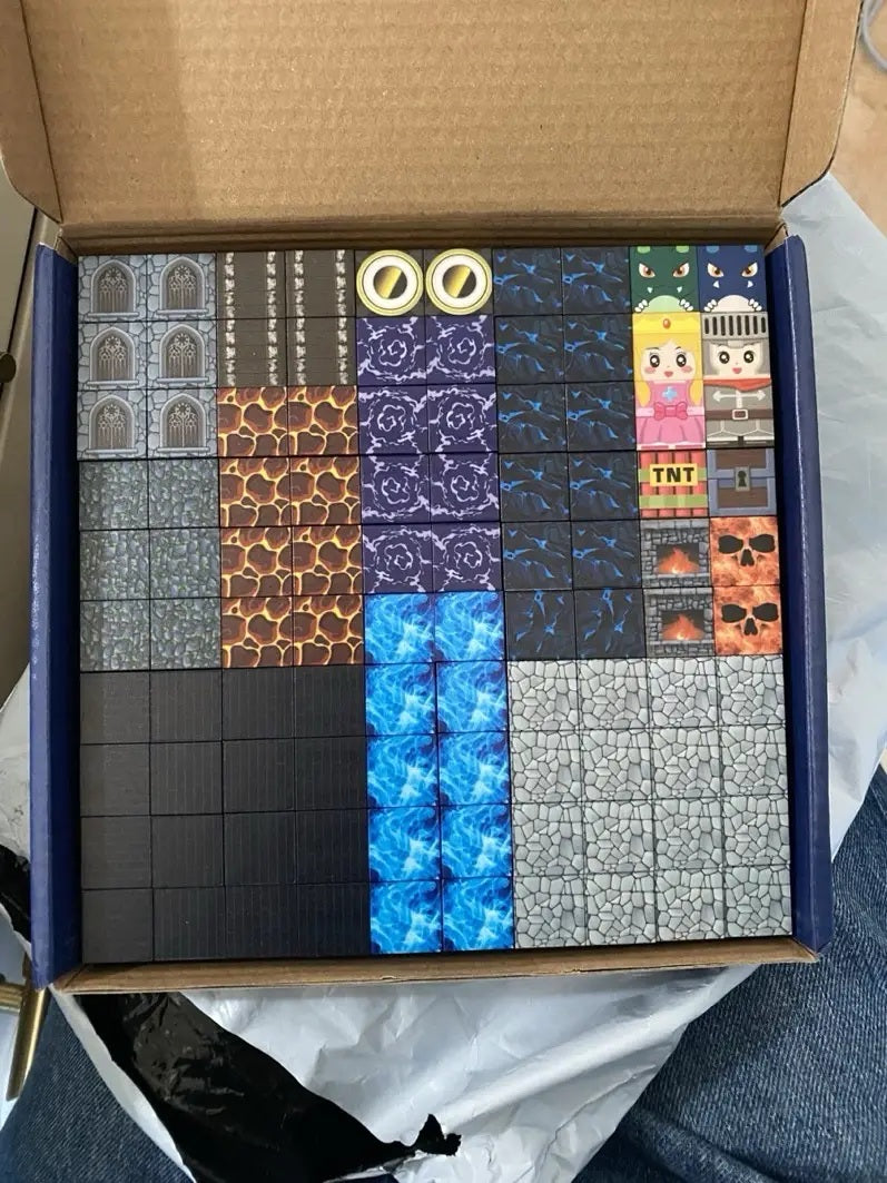 Minecraft Manyetik Küp Blok Knight & Dragon Temalı Yapı Taşı 100 Parça