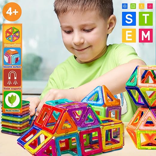 Manyetik Yapı Taşları İnşaat Oyuncak Seti Küçük Boy 50 Parça