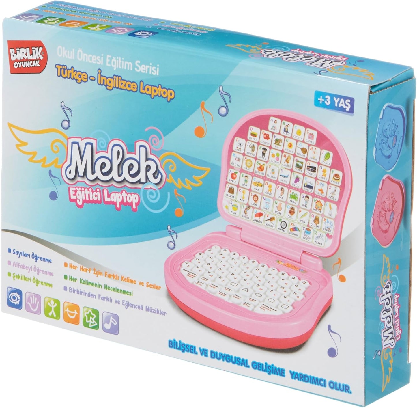 Türkçe & İngilizce Eğitici Laptop (Pembe)