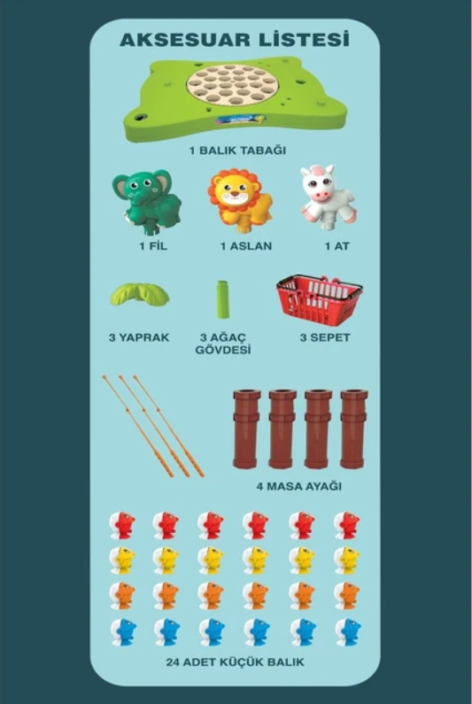Mıknatıslı Masalı Balık Yakalama Oyun Seti Müzikli