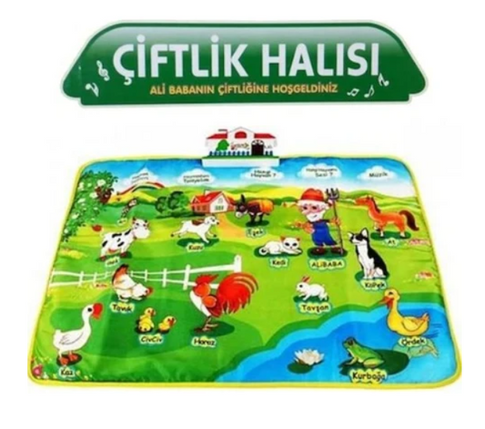 Sesli ve Müzikli Eğitici Çiftlik Halısı 60 cm