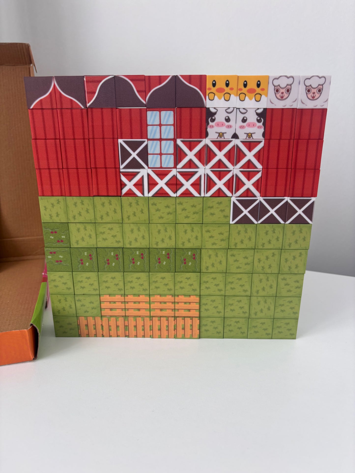 Minecraft Manyetik Küp Blok Küçük Çiftlik Temalı Yapı Taşı 100 Parça