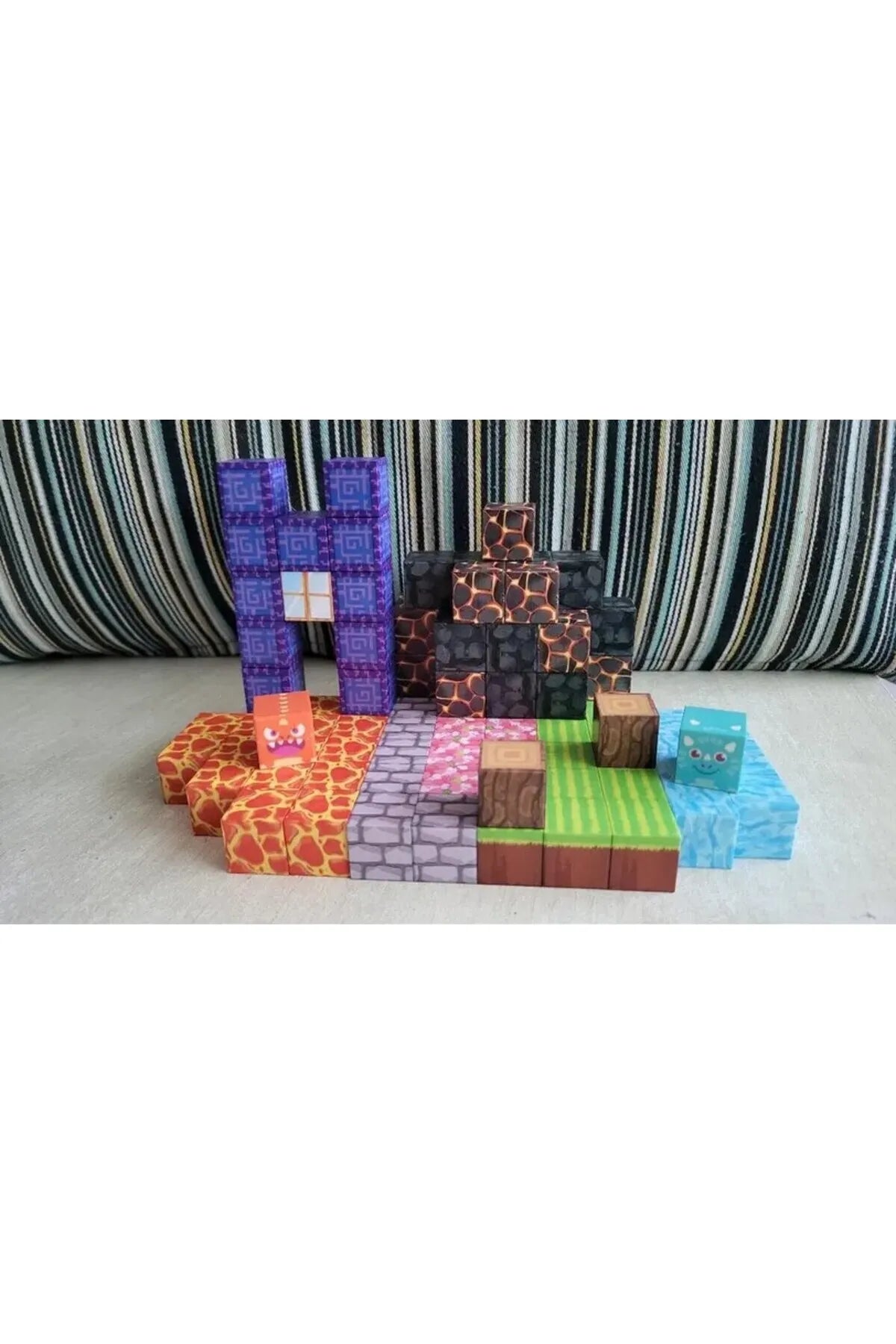 Minecraft Manyetik Küp Blok Volkan Temalı Yapı Taşı 100 Parça