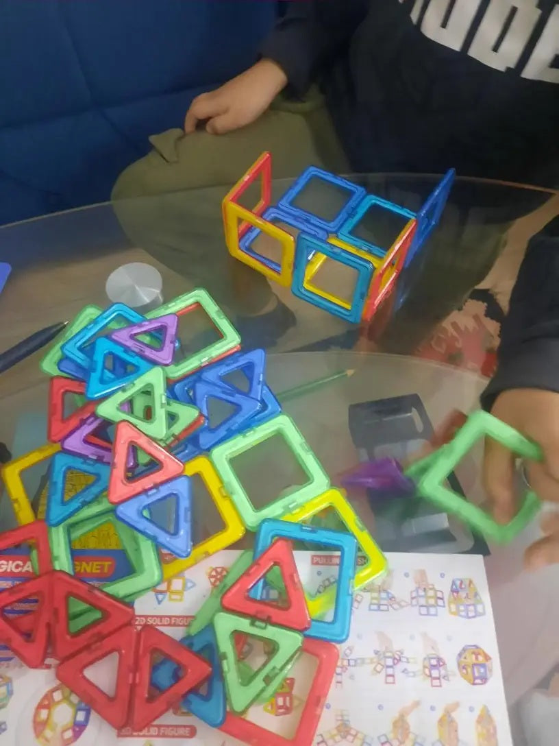 Manyetik Yapı Taşları Büyük Boy STEM Eğitici Oyuncak Seti (92 Parça)